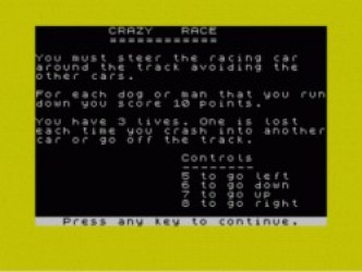 Crazy Race (1982)(C-Tech)[16K] Rom